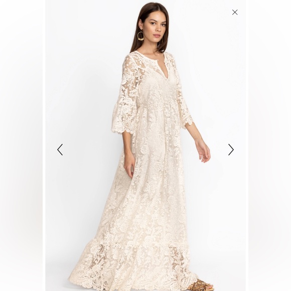 🤍NWT JOHNNY WAS HARPER LACE MAXI DRESS🌟 - Picture 2 of 7
